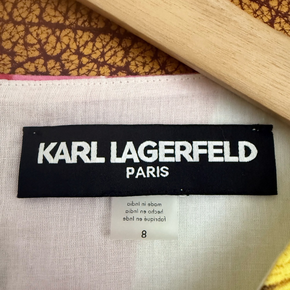 Karl Lagerfeld Yellow and Blue Floral Dress - Picture 12 of 13